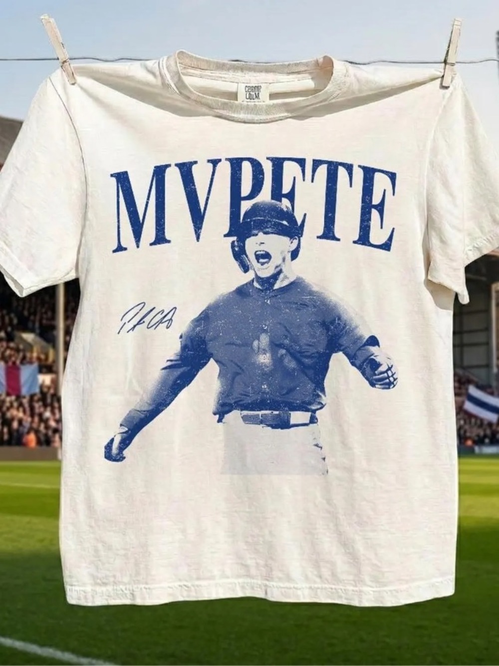 MVPete Pete Crow-Armstrong Baseball Player Blue Vintage White T-Shirt